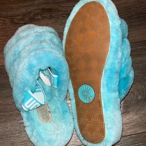 Sky blue ugg slides